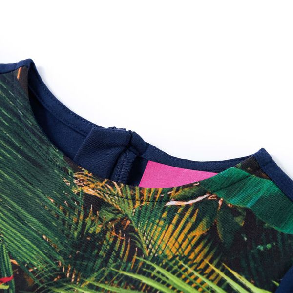 Robe pour enfants &agrave; manches longues bleu marine 140