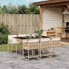 vidaXL Ensemble &agrave; manger de jardin et coussins 7 pcs beige poly rotin