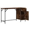 vidaXL Bureau d'ordinateur chêne fumé 131x48x75 cm bois d’ingénierie