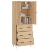 vidaXL Buffet haut Ch&ecirc;ne sonoma 69,5x34x180 cm Bois d'ing&eacute;nierie