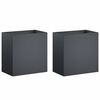 vidaXL Cache-pot de jardin 2 pc Anthracite 50 x 30 x 50 cm
