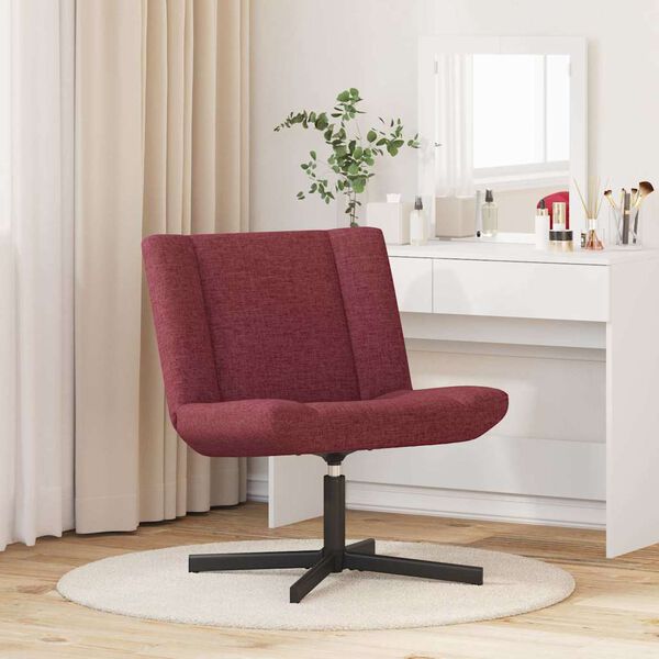 vidaXL Chaise pivotante Bordeaux 63 x 75 x 76 cm tissu