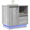 vidaXL Cabinet de chevet avec tiroir 2 pcs Gris 50 x 34,5 x 50 cm.