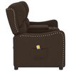 vidaXL Fauteuil inclinable porte-gobelets 2 places marron similicuir