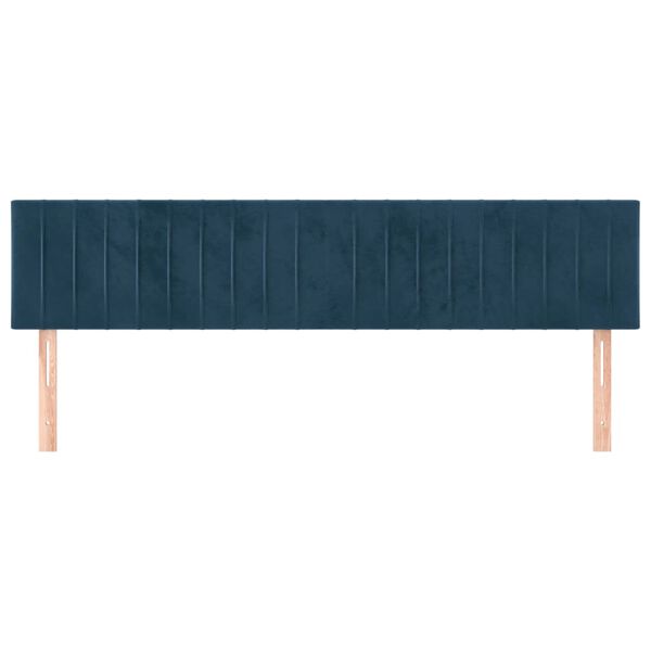 vidaXL Têtes de lit 2 pcs Bleu foncé 100x5x78/88 cm Velours