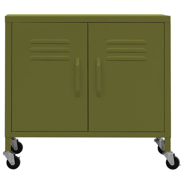 vidaXL Armoire de rangement Vert olive 60x35x56 cm Acier
