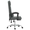 vidaXL Fauteuil de massage inclinable de bureau Gris foncé Tissu