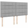 vidaXL Sommier &agrave; lattes de lit avec matelas Gris clair 180x200cm Tissu