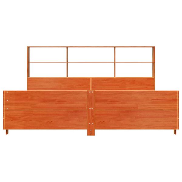 vidaXL Cadre de lit sans matelas cire marron 180x200cm bois pin massif