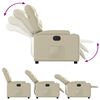 vidaXL Fauteuil inclinable électrique Crème Similicuir