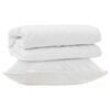 vidaXL Ensemble de Duvet avec oreiller 2 pi&egrave;ces Blanc Microfibre