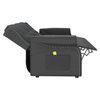 vidaXL Fauteuil de massage inclinable 3places noir brillant similicuir