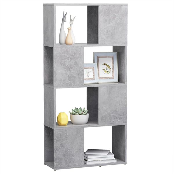 vidaXL Biblioth&egrave;que/S&eacute;parateur de pi&egrave;ce Gris b&eacute;ton 60x24x124,5 cm
