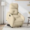 vidaXL Fauteuil inclinable &eacute;lectrique cr&egrave;me tissu