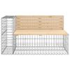 vidaXL Banc de jardin design gabion 122x71x65,5 cm bois massif de pin
