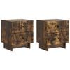 vidaXL Cabinet de chevet 2 pcs Ch&ecirc;ne fum&eacute; 43 x 34,5 x 47,5 cm