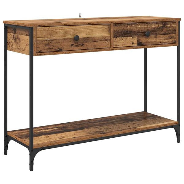 vidaXL Table console Bois Ancien 100 x 34,5 x 75 cm Bois d'ing&eacute;nierie