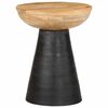 vidaXL Table d'appoint noir &Oslash;37x45 cm bois de manguier massif