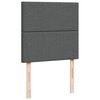 vidaXL Sommier à lattes de lit avec matelas Gris foncé 100x200cm Tissu