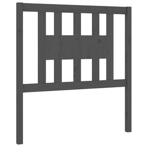 vidaXL T&ecirc;te de lit Gris 96x4x100 cm Bois massif de pin