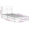 vidaXL Cadre de lit sans matelas cire marron 90x200 cm bois pin massif