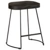 vidaXL Tabourets de bar lot de 2 noir 46x38x52 cm bois manguier massif