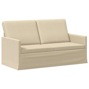 vidaXL Canap&eacute; 2 places Cr&egrave;me 150 x 81 x 82 cm Tissu
