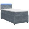 vidaXL Lit de box spring avec matelas et LED Gris fonc&eacute; 90 x 190 cm