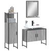 vidaXL Ensemble d'armoires de salle de bain 3 pcs sonoma gris
