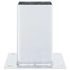 vidaXL Bases de poteau carrées 12 pcs argent 91x91 mm acier galvanisé