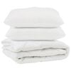 vidaXL Couette avec oreiller 3 pc Blanc Microfibre