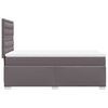 vidaXL Sommier à lattes de lit avec matelas Gris 80x200 cm Similicuir
