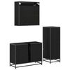 vidaXL Ensemble de mobilier de salle de bain 3 pcs Ch&ecirc;ne noir