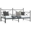 vidaXL Lit de jour avec gigogne sans matelas noir 100x200 cm acier