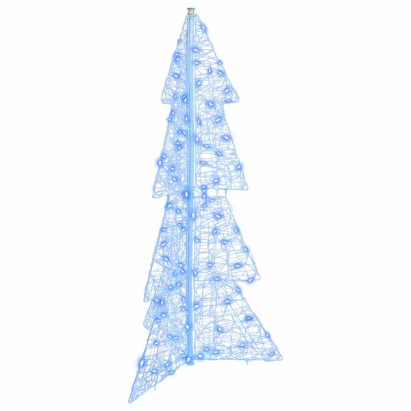 vidaXL Sapin de No&euml;l avec 100 LED Bleu 120 cm Acrylique