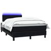 vidaXL Sommier &agrave; lattes de lit avec matelas et LED noir 120x210 cm velours