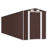 vidaXL Abri de jardin Marron fonc&eacute; 192x772x223 cm Acier galvanis&eacute;