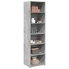 vidaXL Buffet haut gris béton 50x41x185 cm bois d'ingénierie