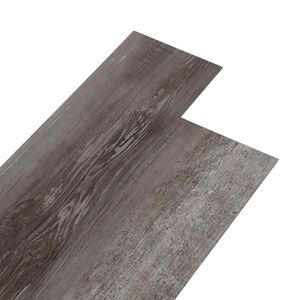 vidaXL Planches de sol en PVC autocollantes Bois Ray&eacute; 30,5 x 61 cm