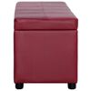 vidaXL Banc avec compartiment de rangement 116 cm Bordeaux Similicuir