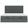 VidaXL Cadre de lit ottoman avec matelas gris foncé 160x200cm tissu