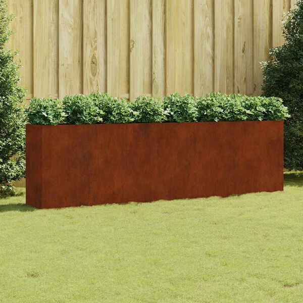 vidaXL Lit sur&eacute;lev&eacute; de jardin 280x40x80 cm acier corten