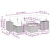 vidaXL Salon de jardin avec coussins 7 pcs beige résine tressée