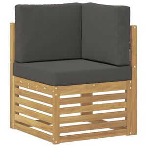 vidaXL Canap&eacute; d'angle ext&eacute;rieur Bois d'Acacia Massif Blanc