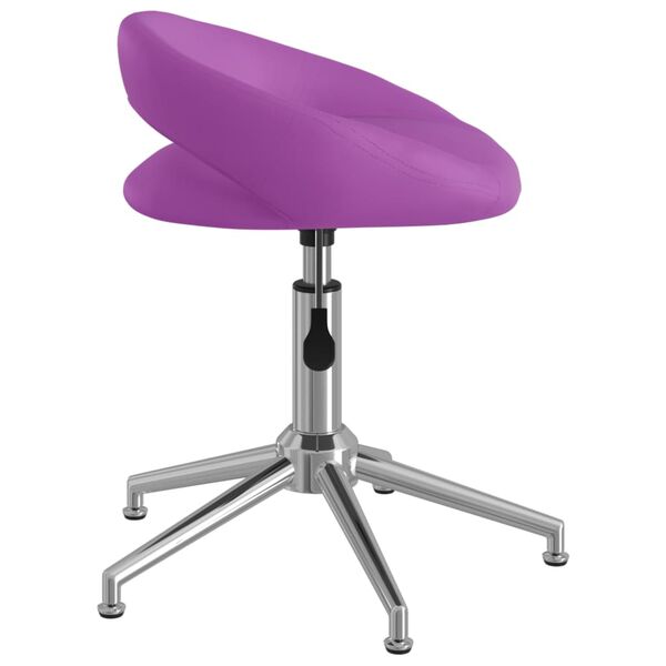 vidaXL Chaises pivotantes &agrave; manger lot de 4 violet similicuir