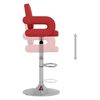 vidaXL Tabourets de bar lot de 2 rouge bordeaux similicuir
