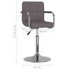 vidaXL Tabouret de bar Taupe Tissu