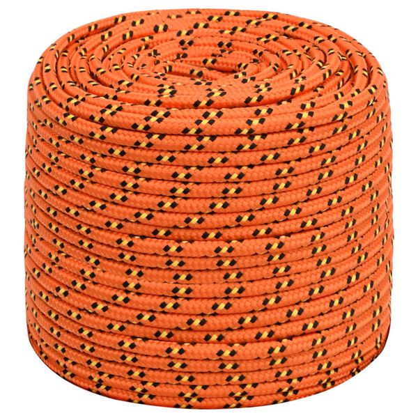 vidaXL Corde de bateau Orange 8 mm 25 m Polypropyl&egrave;ne