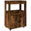 vidaXL Chariot de bar ch&ecirc;ne fum&eacute; 60x39,5x89 cm bois d'ing&eacute;nierie