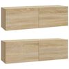 vidaXL Ensemble de meubles TV 3 pcs Chêne sonoma Bois d'ingénierie